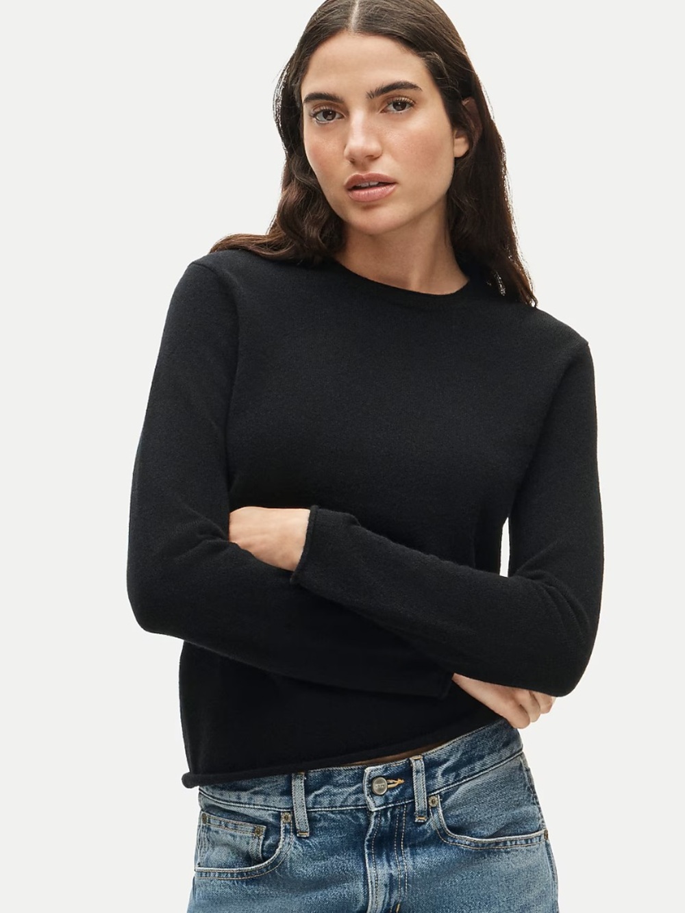 J crew Rolled cashmere long-sleeve sweater